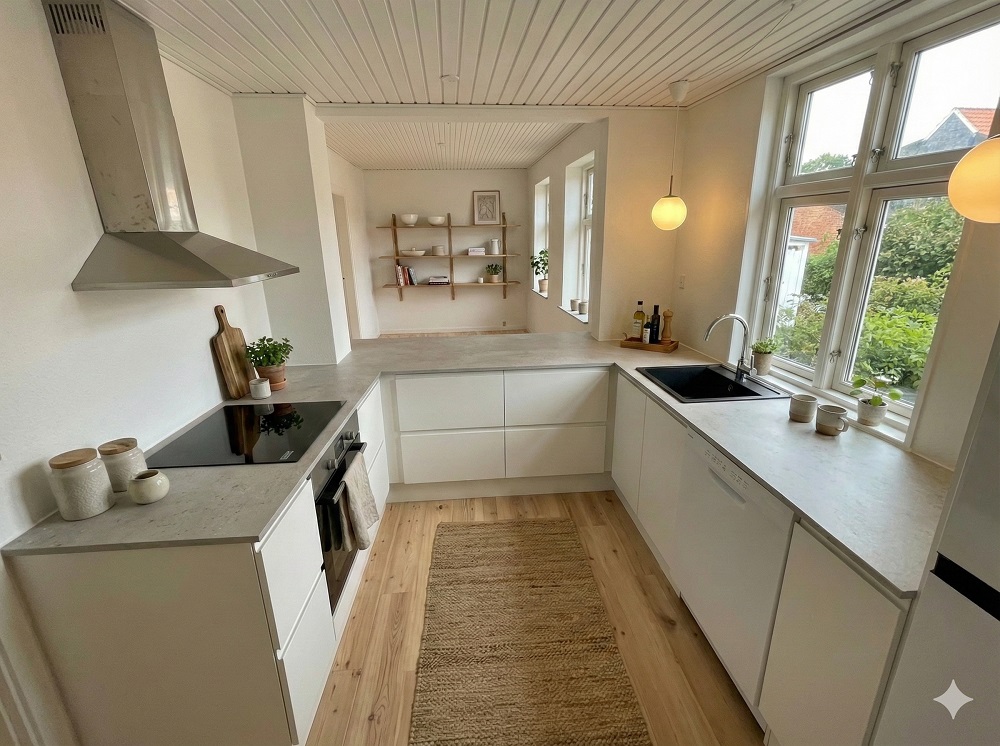 Slottensgade 33 1. køkken indrettet