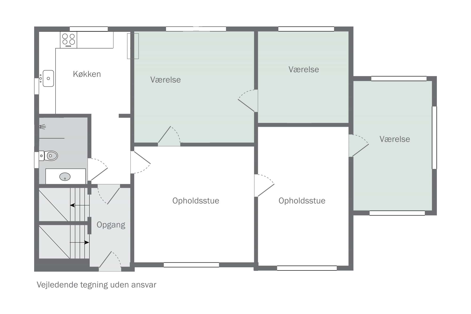 Plantegning Tårnborgvej 112A 1. sal