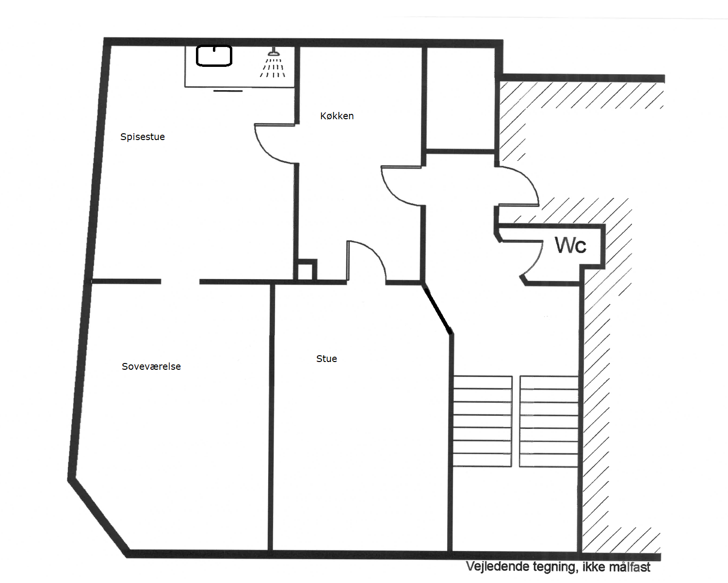 Plantegning Kalundborgvej 1B 2. tv